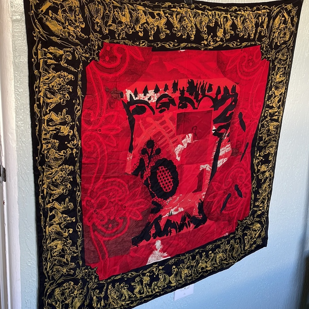 CHRISTIAN LACROIX Large Multicolored 100% Silk Scarf